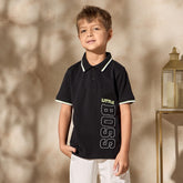 Cotton polo Tshirt with typography print