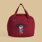 Brooklyn print lunch bag with zip closure