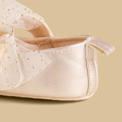 Pink bow booties