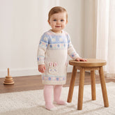 Bunny sweater dress with stockings