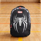 Spiderman print backpack with adjustable shoulder straps and zip closure