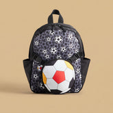 Football print backpack with adjustable straps