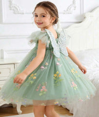 Shein floral embroidered dress with 3D butterfly