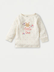 Bunny applique Tshirt and pajama set.