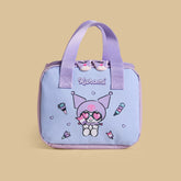 Kuromi print lunch bag with zip closure