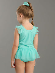 Mermaid Print Swimsuit with Scrunchie