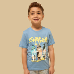 Surf print t-shirt