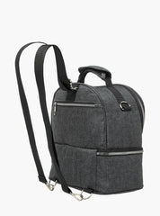 Juniors solid insulated diaper bag with adjustable strap and zip closure