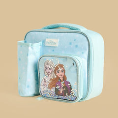 Frozen print lunch bag with zip closure