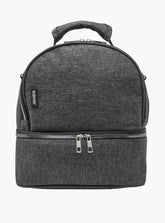 Juniors solid insulated diaper bag with adjustable strap and zip closure