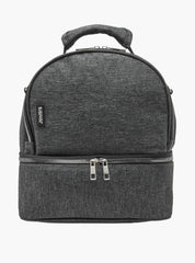 Juniors solid insulated diaper bag with adjustable strap and zip closure