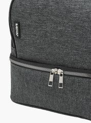 Juniors solid insulated diaper bag with adjustable strap and zip closure