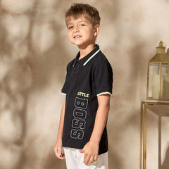 Cotton polo Tshirt with typography print