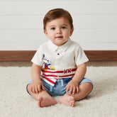 Mickey Mouse Print Shirt and Shorts Set