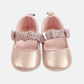 Pink butterfly booties