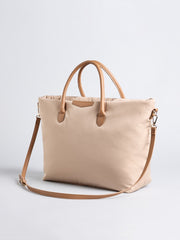 Max Cream Full Size Tote Bag for Women – Spacious Everyday Shoulder Handbag