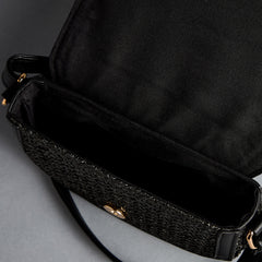 Max Black Women Crossbody Bag with Gold Lock Closure – Stylish and Versatile