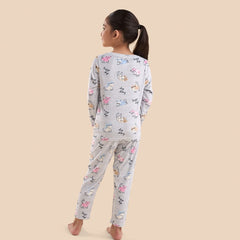 Cat Print Cotton Pyjama Set