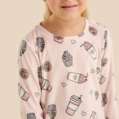 Latte Print Cotton Pyjama Set