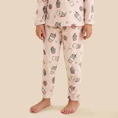 Latte Print Cotton Pyjama Set