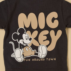 Mickey Mouse Cotton T-Shirt and Shorts Set