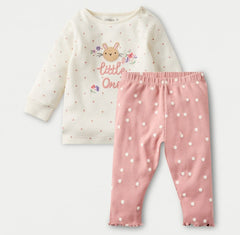 Bunny Applique T-shirt and Pajama Set
