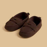 Brown Moccasin Booties – Boys