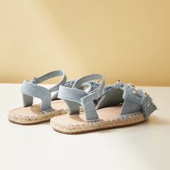 Denim Bow Sandals