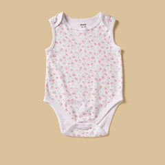 Pack of 3 - Strawberry Print Sleeveless Bodysuit