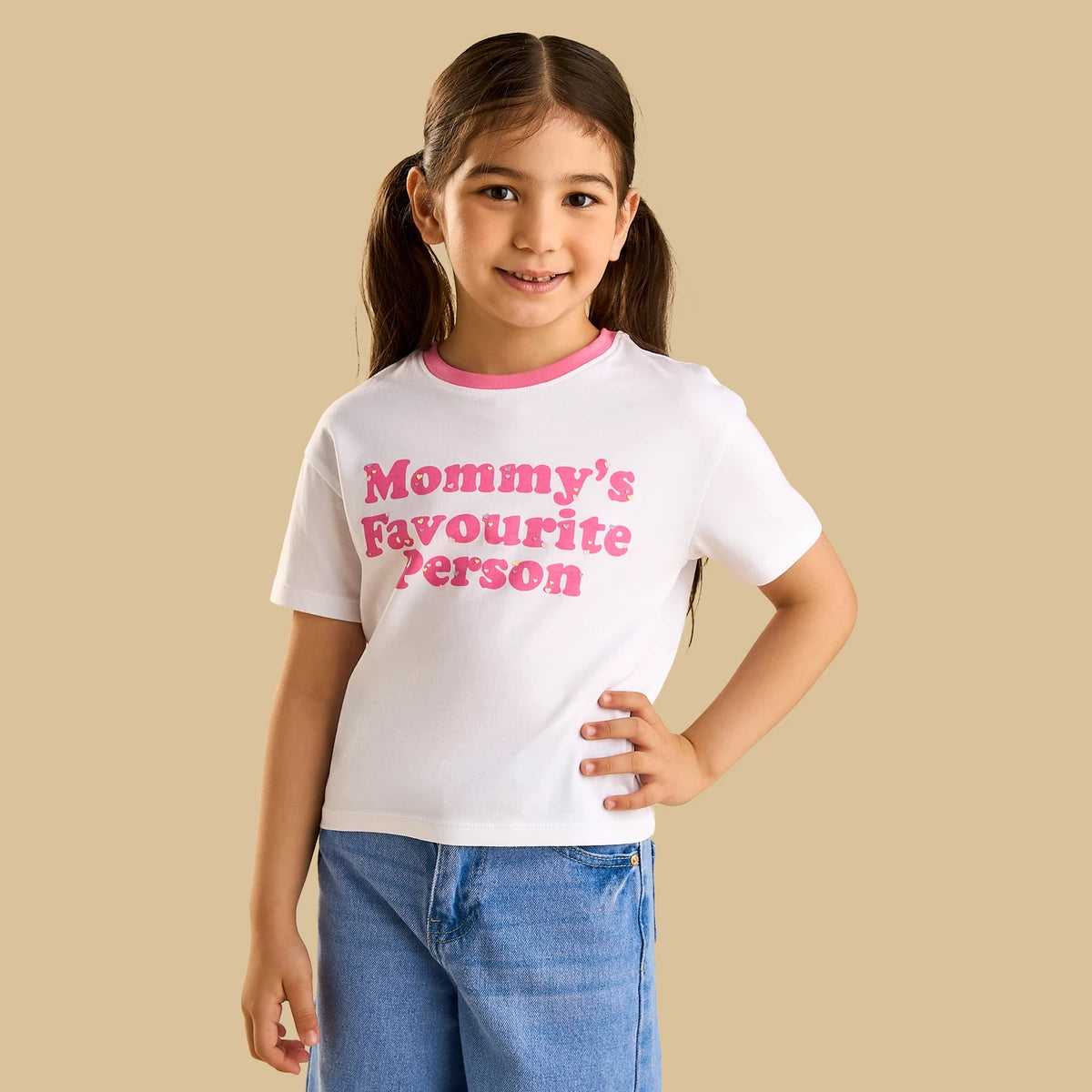 Slogan print cotton boxy t-shirt
