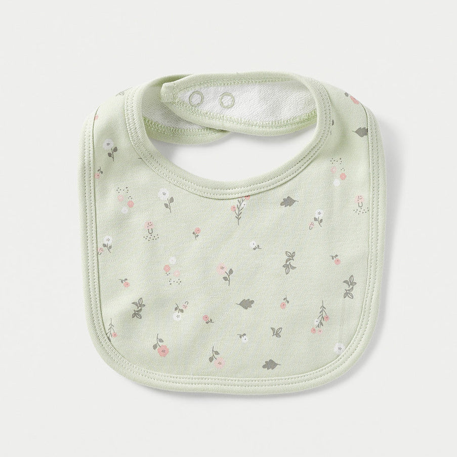 Juniors all- over floral print sleepsuit with long sleeves and bib