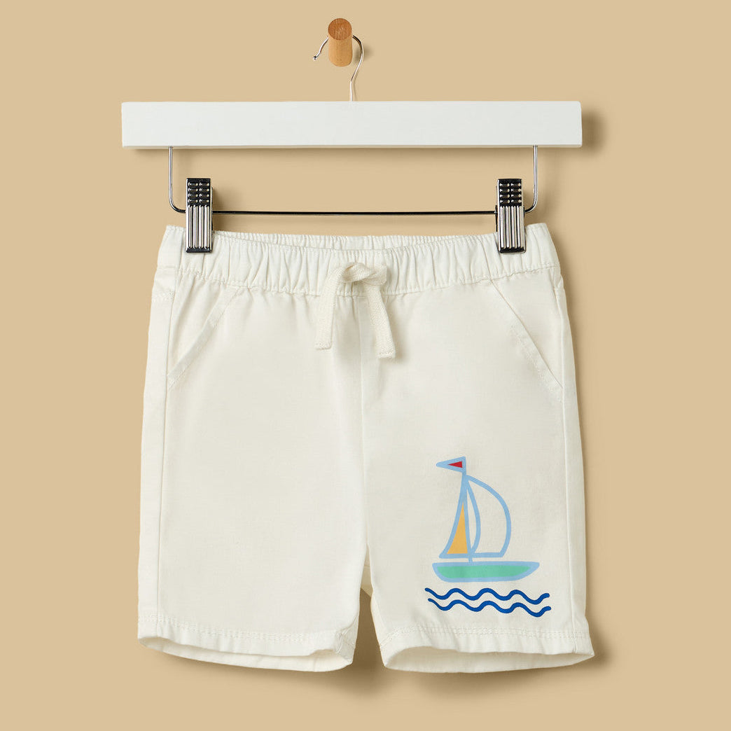 Ahoy embroidered pique polo t-shirt and shorts set