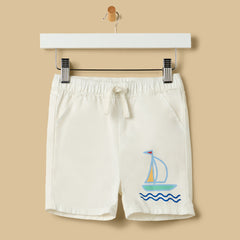 Ahoy embroidered pique polo t-shirt and shorts set