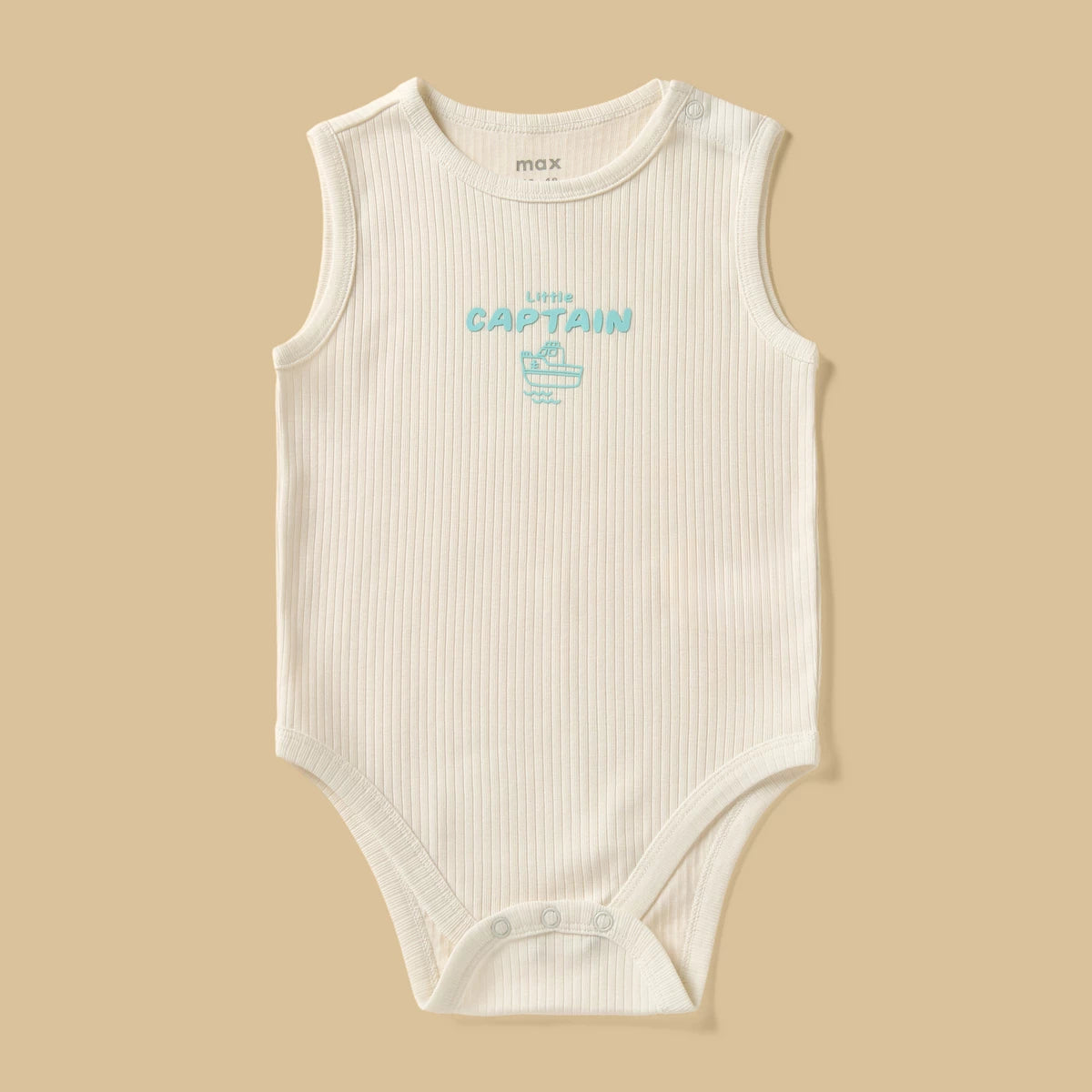 Pack of 3 - Printed Ribbed Sleeveless Cotton Bodysuit