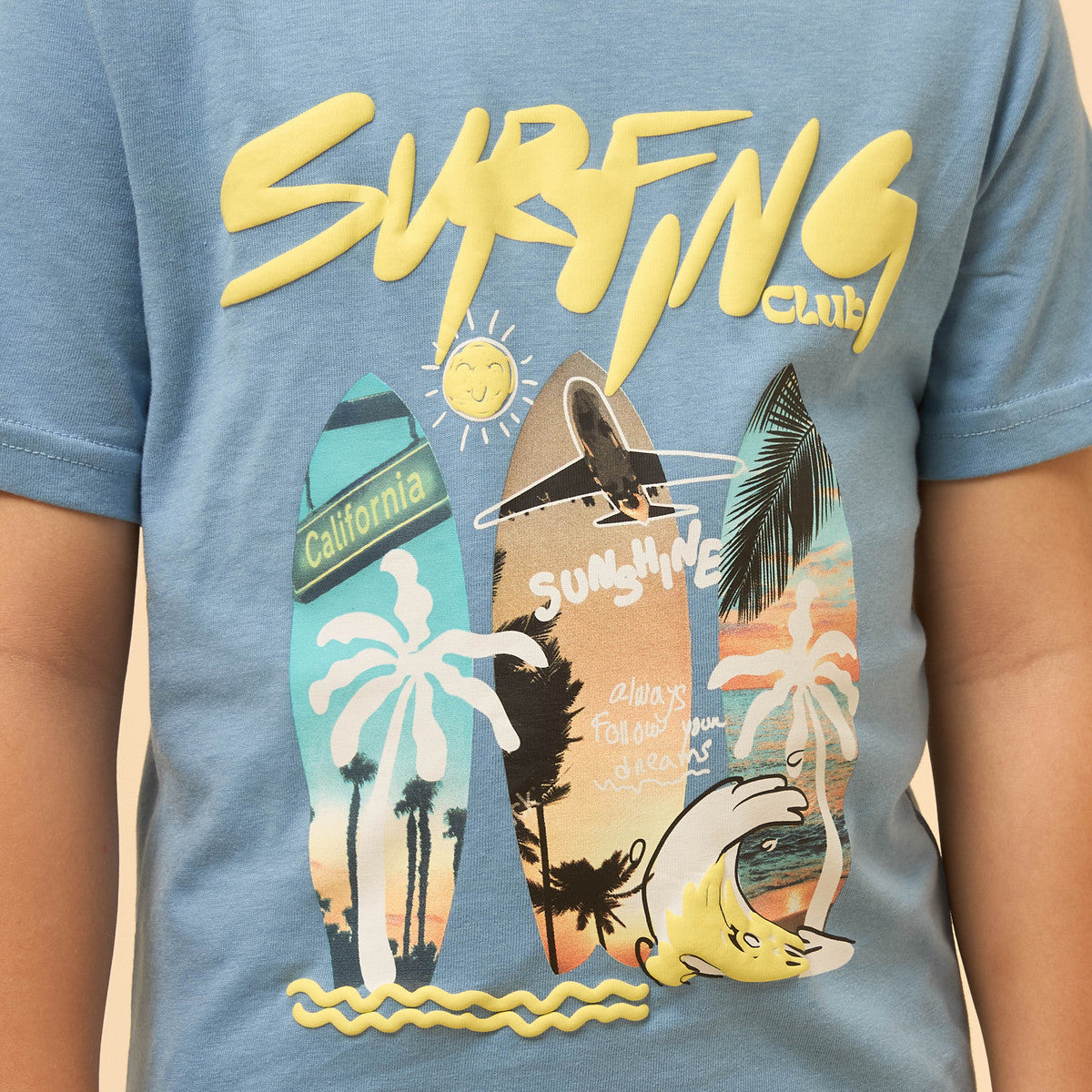 Surf print t-shirt