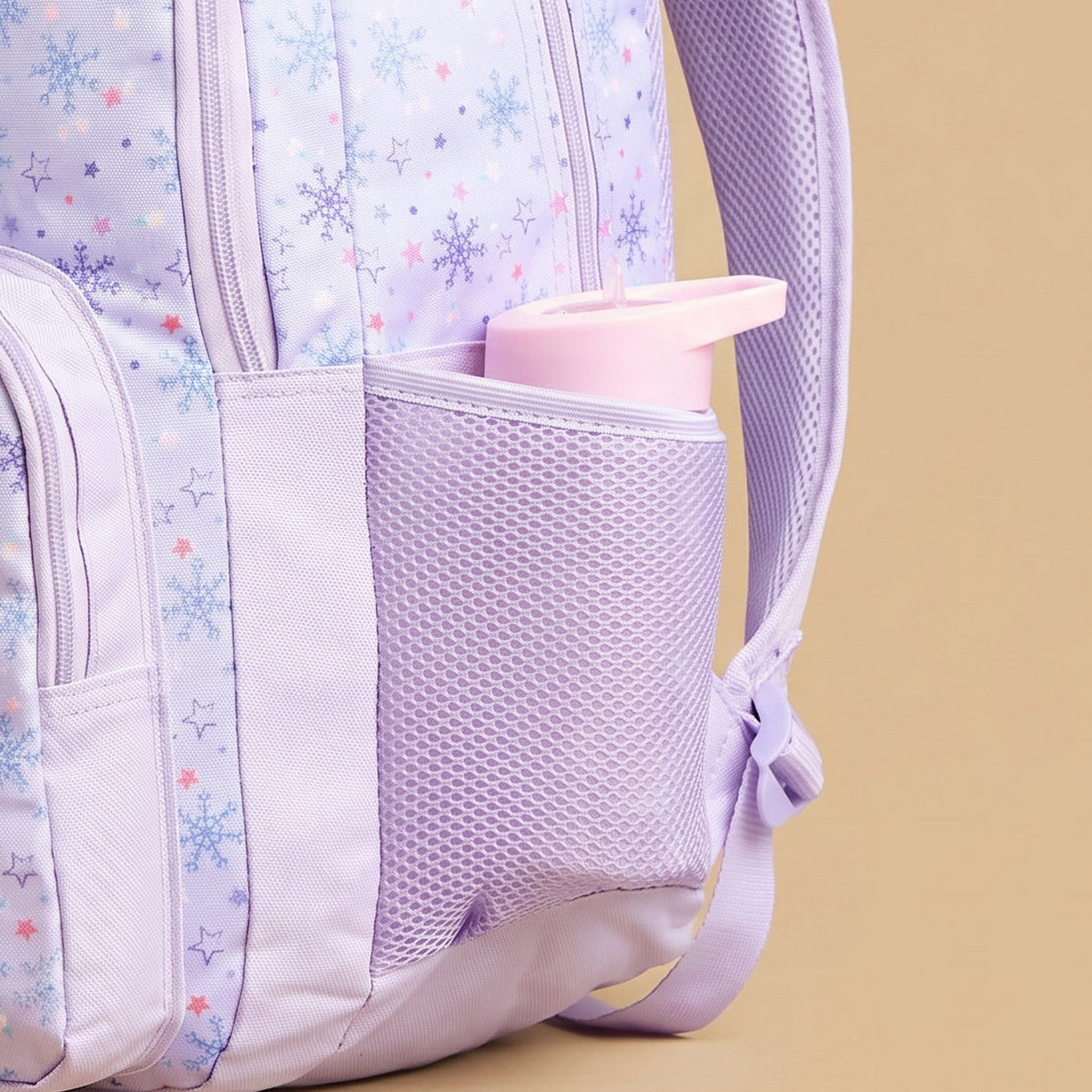 Frozen print backpack with adjustable shoulder straps