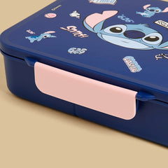 Stitch print sandwich box with clip lock lid