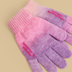 KPop demon hunters applique beanie cap with gloves set