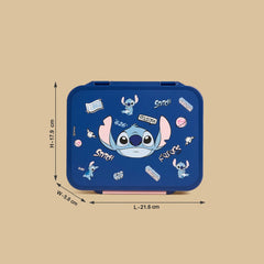Stitch print sandwich box with clip lock lid