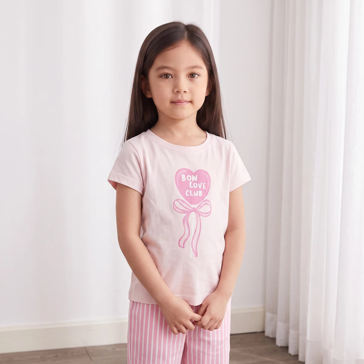 Striped cotton pyjama set