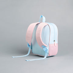 Stitch print backpack with adjustable shoulder straps and zip closure