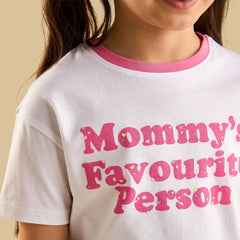 Slogan print cotton boxy t-shirt