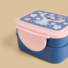 Stitch print sandwich box with cutlery