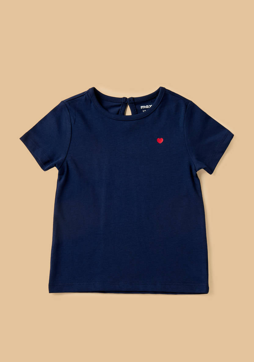 Pack of 5 - heart print t-shirts