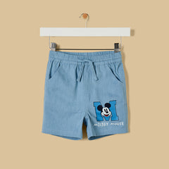 Mickey Mouse Print Shirt and Shorts Set