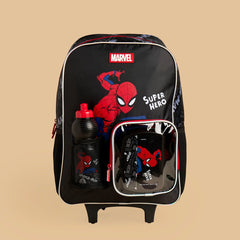 Spiderman print 3 - piece trolley backpack set