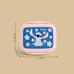 Stitch print sandwich box with cutlery