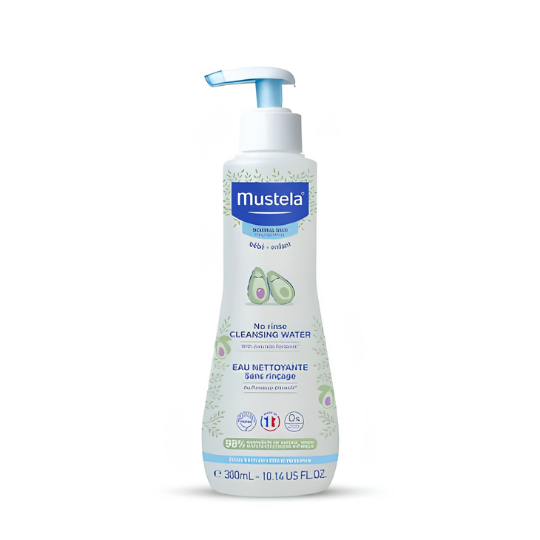 Mustela No Rinse Cleansing Water – 300 ml | Gentle Skin Cleanser for Babies