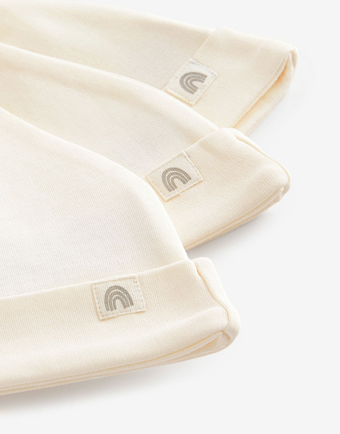 Next 3- pack 100% cotton tie top baby hats