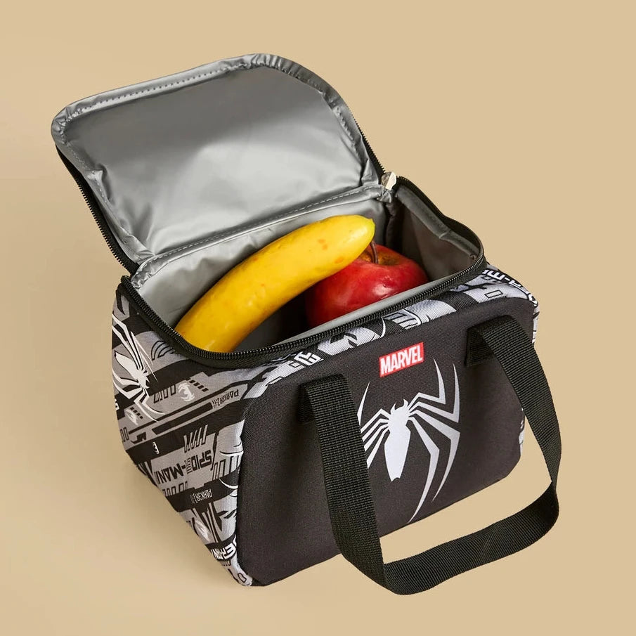 Spider-Man print lunch bag with zip closure